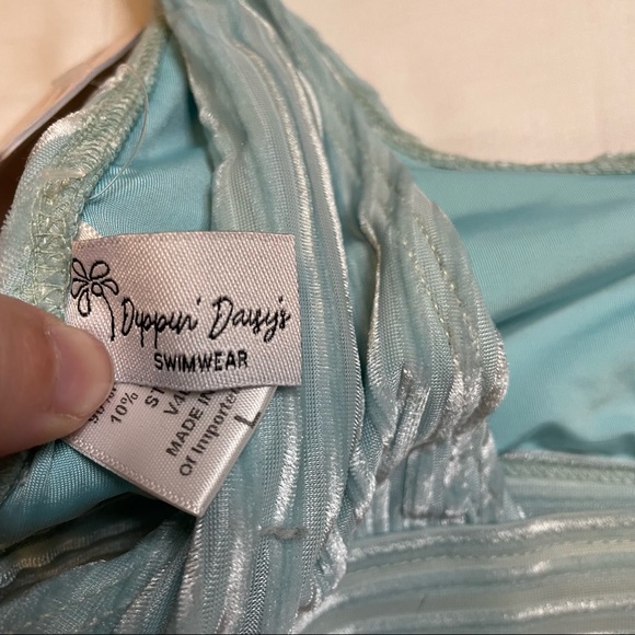 NWT Dippin’ Daisy’s Light Blue Velvet Ribbed Bikini Top - Picture 5 of 6